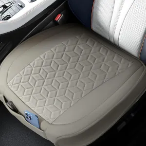 1 Pack Premium Car Seat Cover with 2X Thicker Sponge Padding For Ultra Comfort, Anti-Slip Faux Leather Seat Covers For Cars Front Seats, Waterproof Car Seat Protector Fits 95% Car, SUV, Truck (Grey)