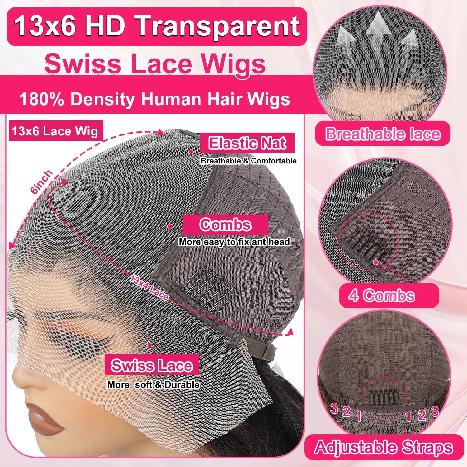 13x6 Ombre Lace Front Wig Human Hair 1B/30 Highlight Lace Front Wig Human Hair 180% Density Body Wave HD Transparent Lace Frontal Wigs Human Hair Colored Balayage Wig for Black Women 26 Inch