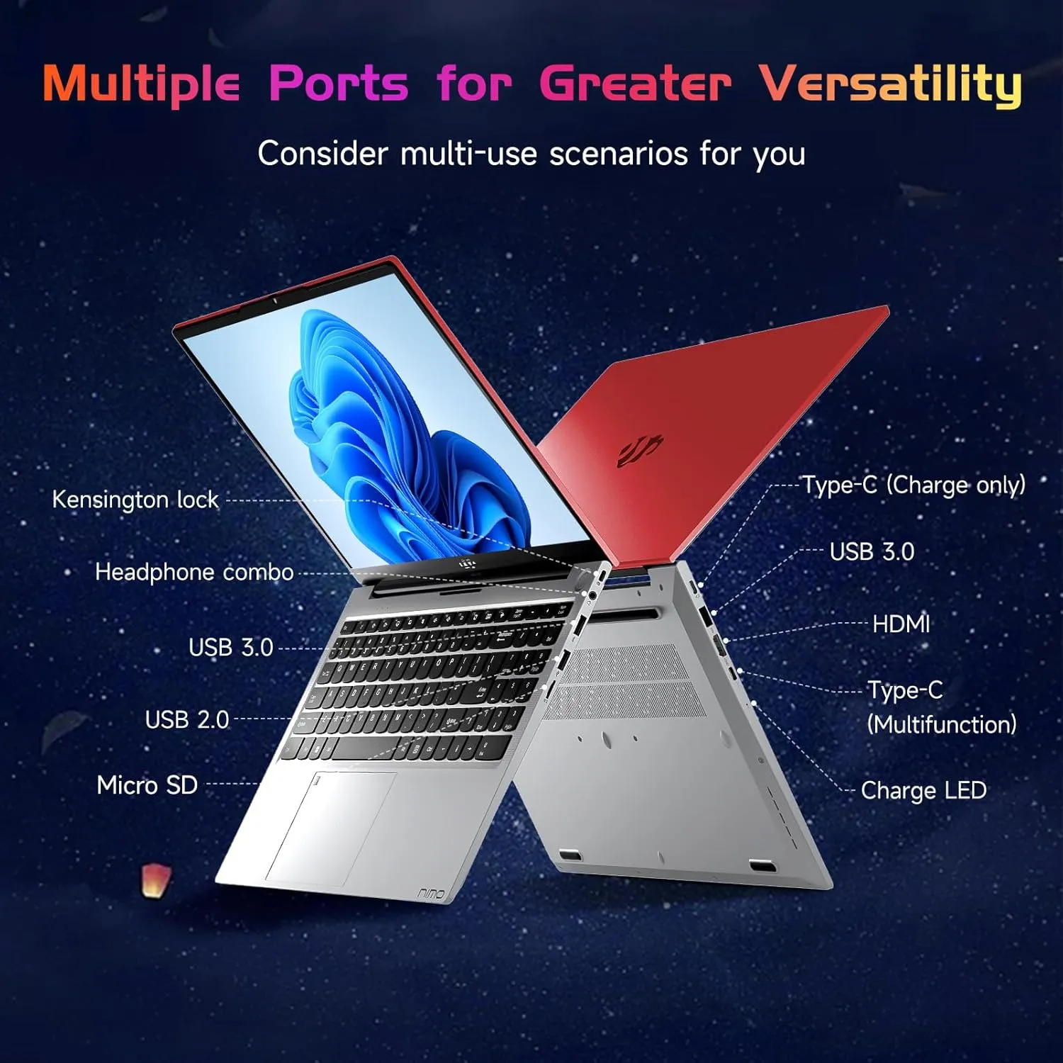 15.6-FHD-Laptop Student-Laptop, 16GB RAM 1TB SSD, Intel Pentium Quad-Core N100 Processor (Up to 3.4GHz) Backlit Keyboard Fingerprint WiFi 6 BT5.2 Business-Laptop, 2 Years Warranty Windows 11 Laptop