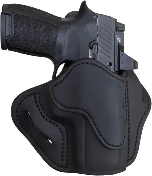 1791 GUNLEATHER P320c Optic Ready Holster - OWB CCW Leather Gun Holster for Belts - Right Handed - HK VP9sk, P2000, 45c, SIG P229c and Most compacts with Rails