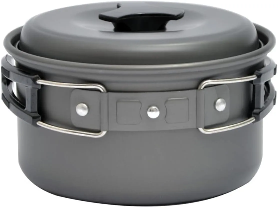 1Pc Foldable Camping Cooking Pot Lightweight Nonstick Cookware with Mesh Storage Pouch for Outdoor Cooking and for Camping and Hiking Supplies