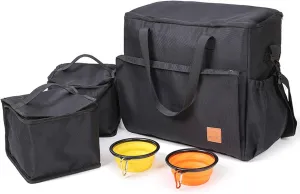 1set Large Capacity Dog Bag Outdoor Dog Treat Carries Puppy Crossbody Bag with Foldable Bowl Pet Supplies
