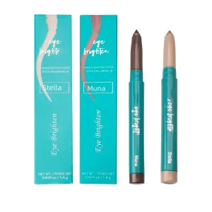 2 Pack Eye Thrive Eye Shadow Stick Long Lasting Waterproof Glitter Highlighting Eye Stick (Muna Stella, 1.4g/0.049oz)