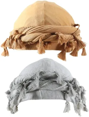 2 Pc Turban Head Wraps for Men Satin Lined Turban for Women Vintage Twist Velvet Durags Gifts