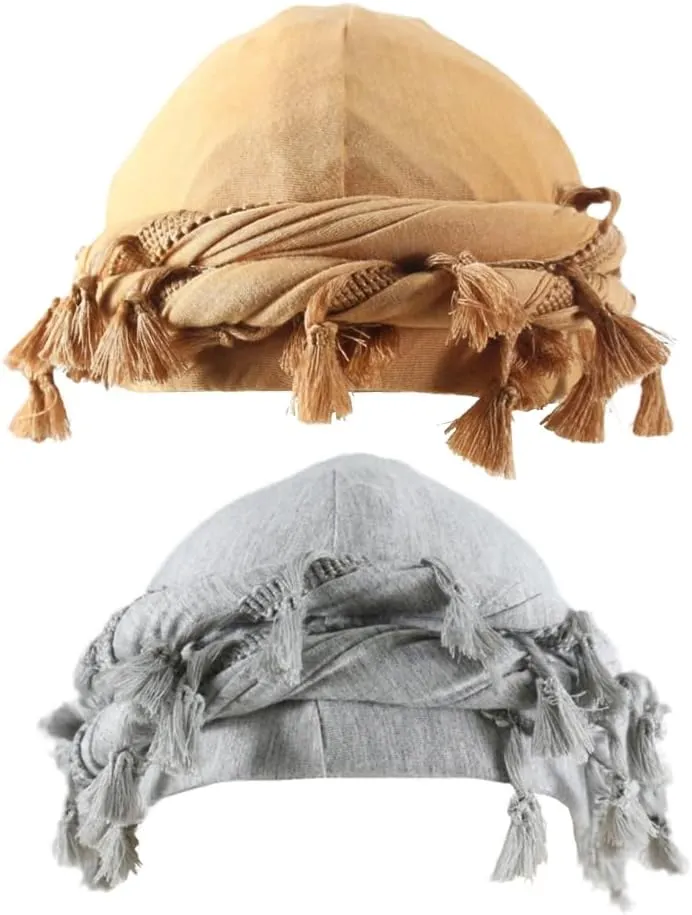 2 Pc Turban Head Wraps for Men Satin Lined Turban for Women Vintage Twist Velvet Durags Gifts