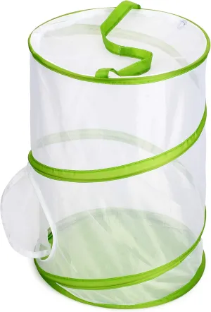 20" Large Butterfly Habitat, Giant Collapsible Insect Mesh Cage Terrarium Pop-up 12" x 20" Tall