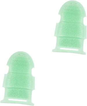 2pcs Silicone Bath Brush for Boys and Girls Exfoliating Massage Glove Deep Cleansing Skid Resistant for Shower Gels and Sea Salts for Back Neck and More