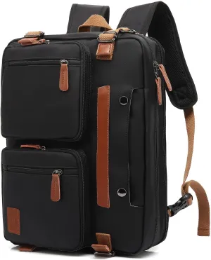 3 in 1 Computer Bag for Men, 17.3 Inch Laptop Backpack, Work Briefcase, Black