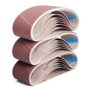 3×18 Inch Belt Sander Sanding Belt, 21 Pack Belt Sander Paper 40/60/80/120/180/240/400 Grits Assortment Aluminum Oxide Sanding Belts for Belt Sander Knife Sharpening Wood Metal Polishing