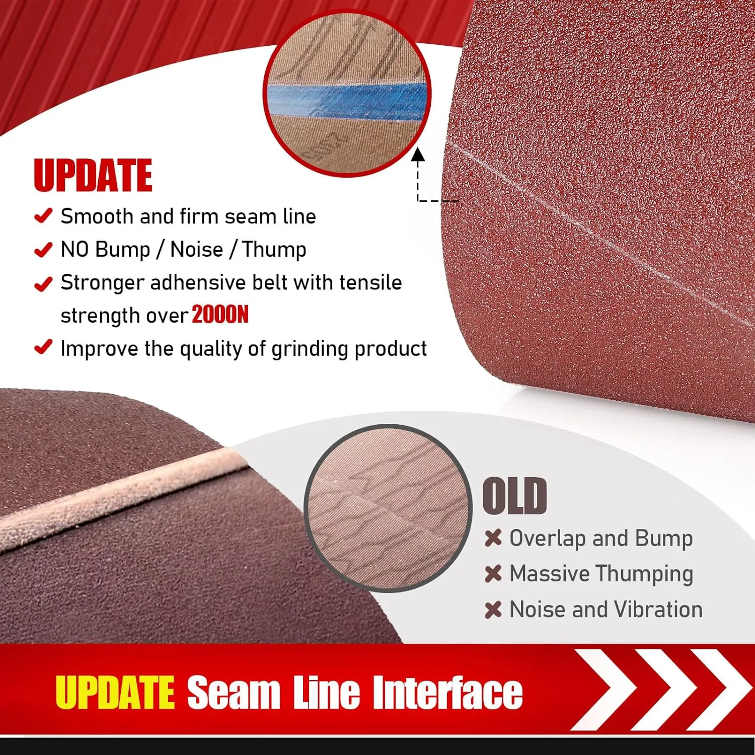 3×18 Inch Belt Sander Sanding Belt, 21 Pack Belt Sander Paper 40/60/80/120/180/240/400 Grits Assortment Aluminum Oxide Sanding Belts for Belt Sander Knife Sharpening Wood Metal Polishing