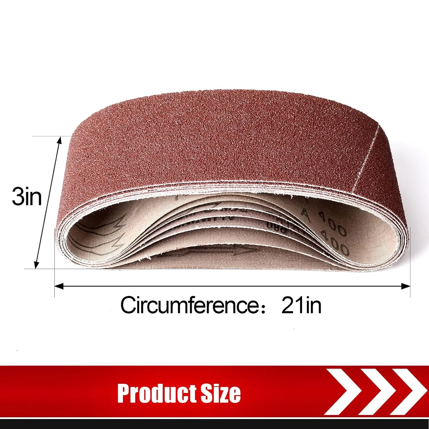 3×18 Inch Belt Sander Sanding Belt, 21 Pack Belt Sander Paper 40/60/80/120/180/240/400 Grits Assortment Aluminum Oxide Sanding Belts for Belt Sander Knife Sharpening Wood Metal Polishing