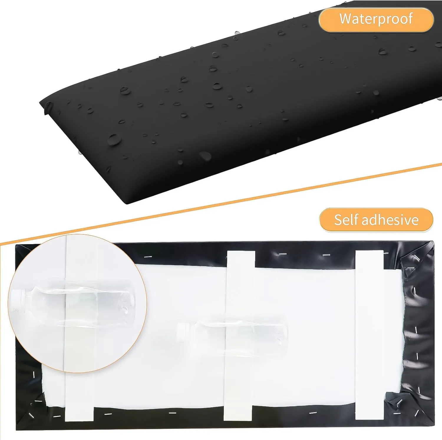 3D Anti-Collision Wall Padding Kids, Black Peel & Stick Headboard Pack of 6 Panels Sized 7.8" x 15.7", Self-Adhesive Panels for Bedroom/Living Room Upholstered Wall
