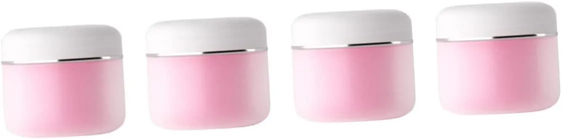 4Pcs Portable Makeup Cream Bottles Travel Lotion Containers with Reliable Lid Design for Storing Lotions Toners and Beauty Lightweight and Space Saving