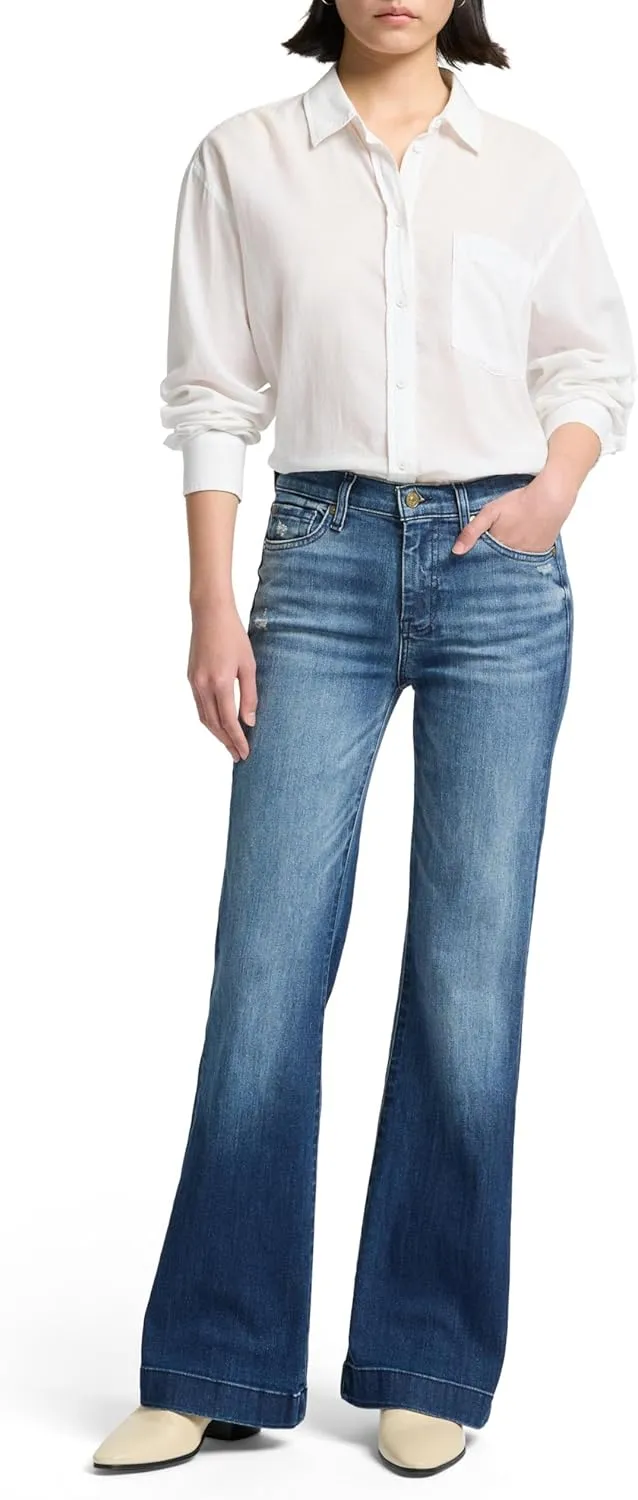 7 For All Mankind Women's Flare Wide Leg Jean