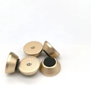 8pcs/lot Aluminum CNC HiFi Audio Speaker Spikes Aluminum Alloy Chassis Case Foot Pad Anti-Shock Shock Absorber Isolation Nail (Gold)