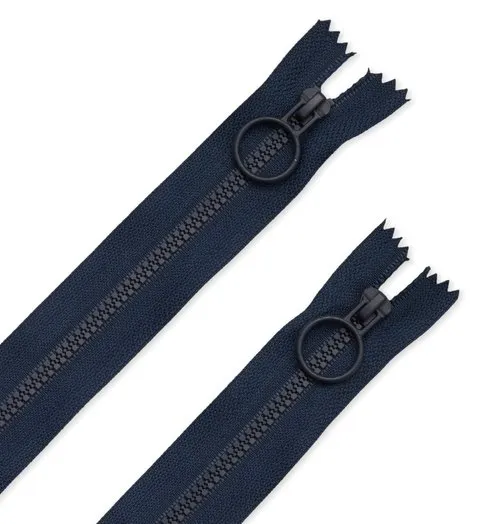 9" Hoop Pull Zippers (Navy) 2 Pack  #ZW6585