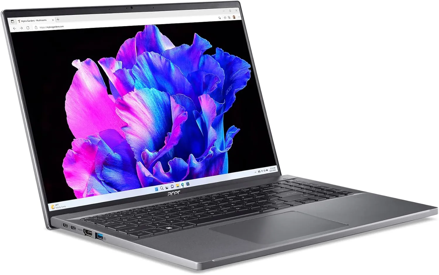 Acer Swift Go 16 Thin & Light Laptop | 16" 1920 x 1200 100% sRGB 400nit Display | Intel Core i5-1335U | Intel Iris Xe Graphics | 8GB LPDDR5 | 512GB Gen 4 SSD | Intel WiFi 6E AX211 | SFG16-71-52SD