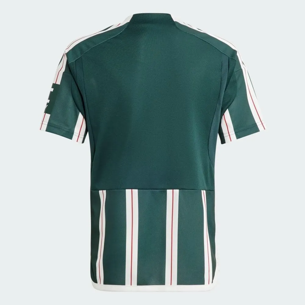 adidas Manchester United 23/24 Youth Away Jersey - Classic Design with AEROREADY Technology and Sustainable Materials
