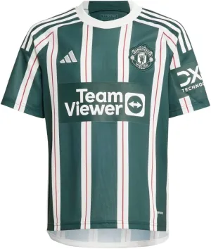 adidas Manchester United 23/24 Youth Away Jersey - Classic Design with AEROREADY Technology and Sustainable Materials