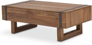 Aico Amini Brooklyn Walk 2 PC Cocktail & End Table Set in Burnt Umber