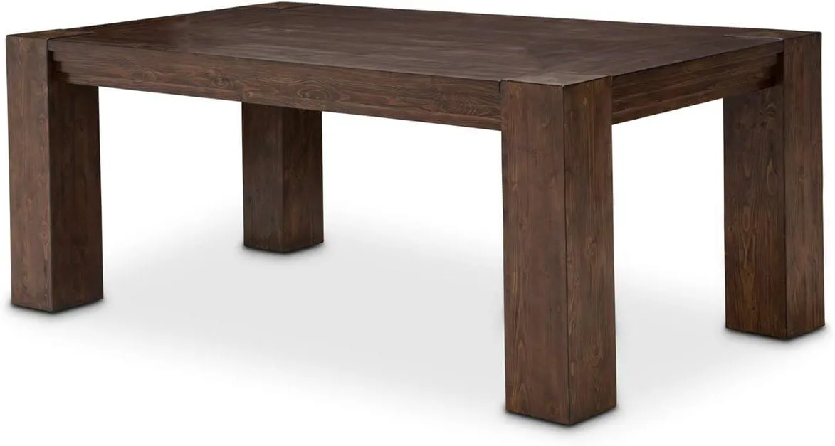Aico Amini Carrollton Rectangular 76 inch Dining Table in Rustic Ranch