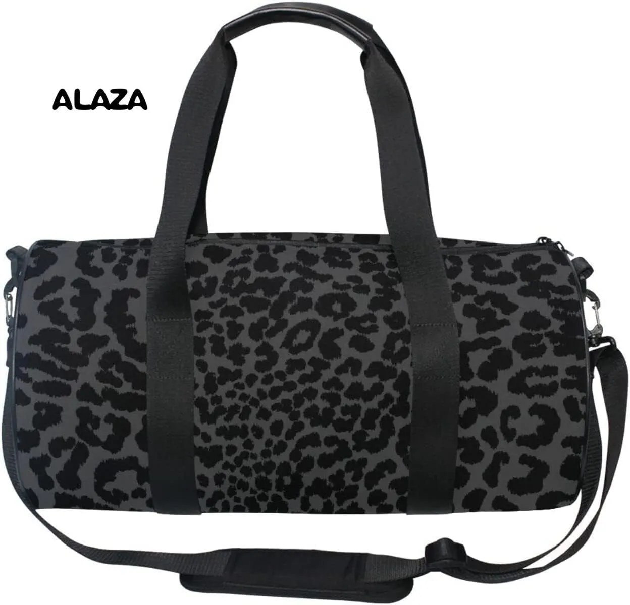 ALAZA Dark Gray Leopard Cheetah Print Sports Gym bag Gym duffle bag Duffle Bag Sport bag for Men Women Durable Handle Luggage Bag(227vb0b) OneSize