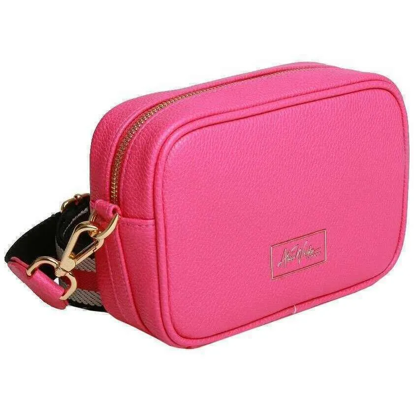 Alice Wheeler London Mini Camera Crossbody Bag - Hot Pink