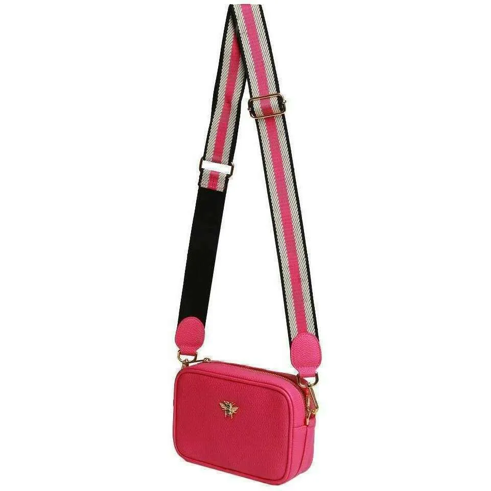 Alice Wheeler London Mini Camera Crossbody Bag - Hot Pink