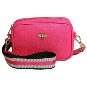 Alice Wheeler London Mini Camera Crossbody Bag - Hot Pink