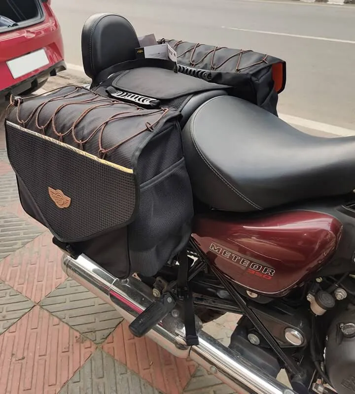Alpha Semi Hard Waterproof Cruise Panniers by Guardian Gears (For Straight Exhausts) (60Ltrs)