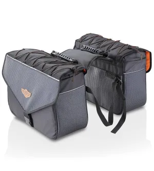 Alpha Semi Hard Waterproof Cruise Panniers by Guardian Gears (For Straight Exhausts) (60Ltrs)