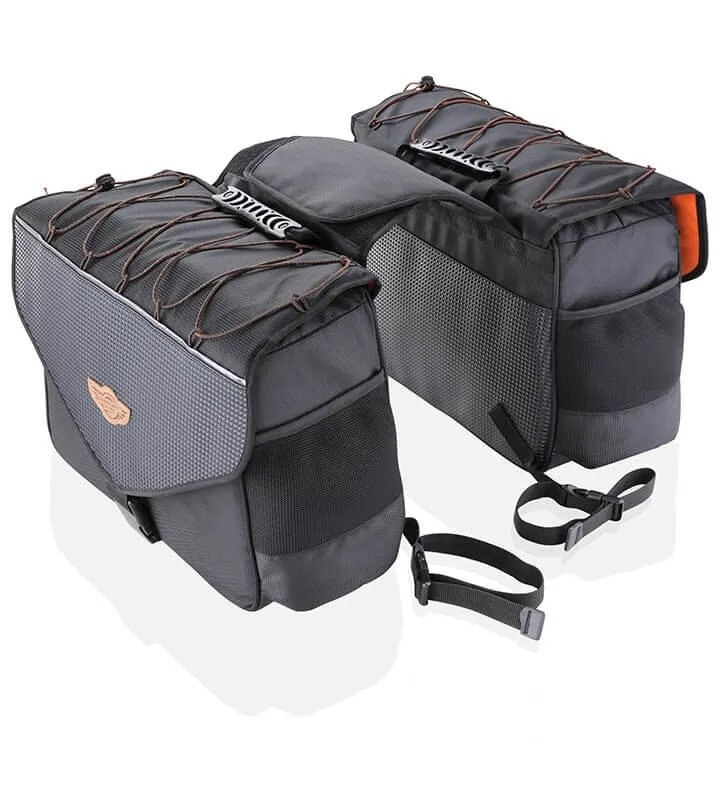 Alpha Semi Hard Waterproof Cruise Panniers by Guardian Gears (For Straight Exhausts) (60Ltrs)