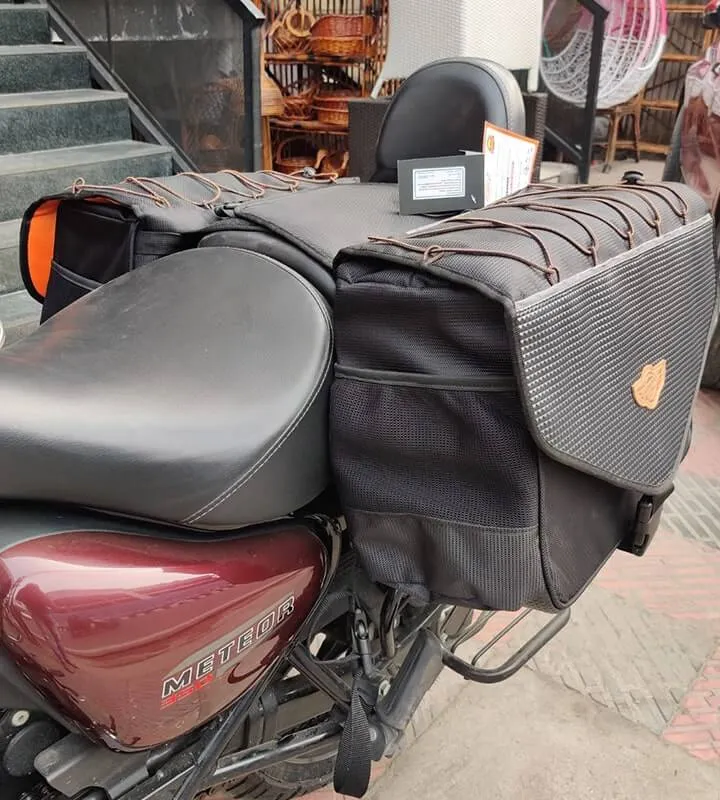 Alpha Semi Hard Waterproof Cruise Panniers by Guardian Gears (For Straight Exhausts) (60Ltrs)