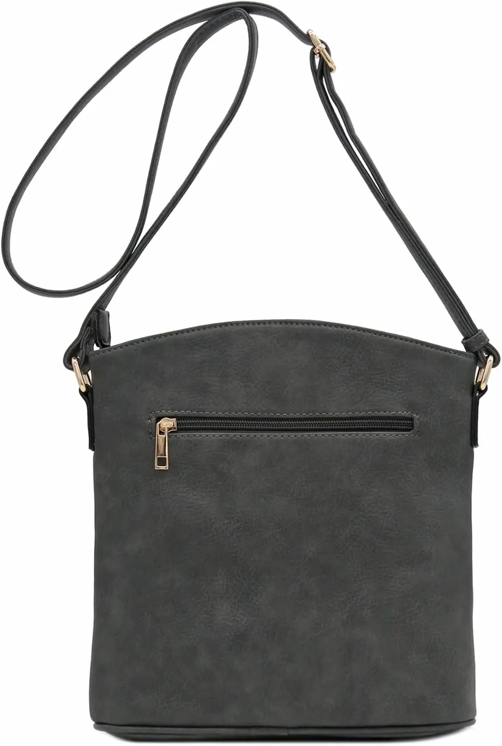 ALYSSA Triple Zip Pocket Large Crossbody Bag