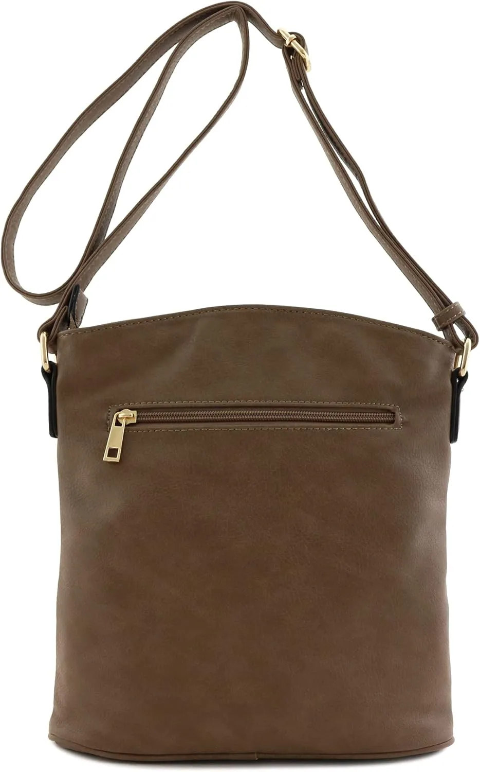 ALYSSA Triple Zip Pocket Large Crossbody Bag