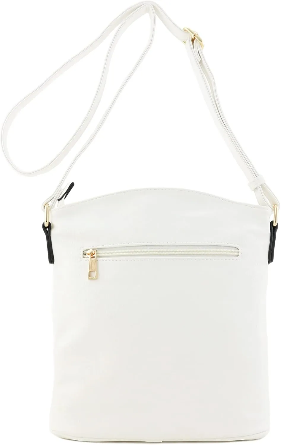 ALYSSA Triple Zip Pocket Large Crossbody Bag