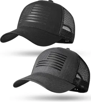 American Flag Trucker Hat Baseball Cap Snapback Fitted Hats for Men Women Snap Closure Design Breathable Mesh Side Durable