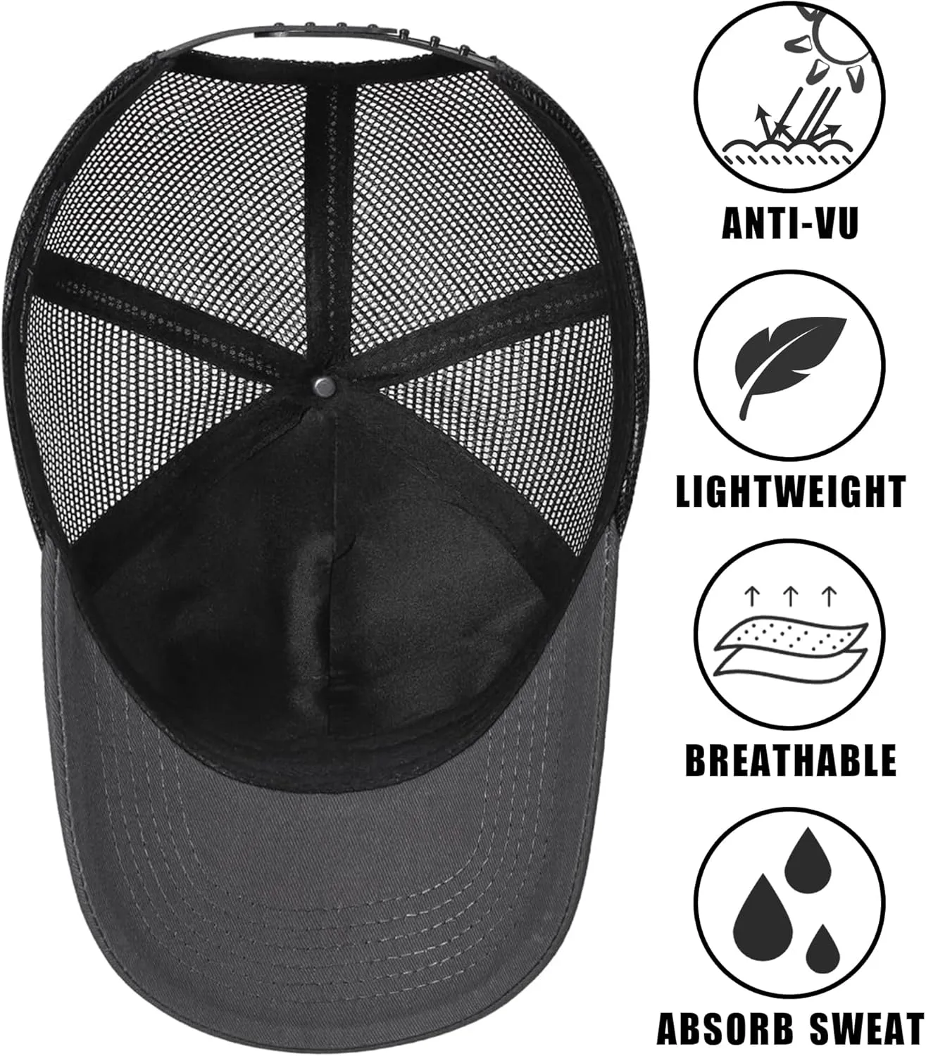 American Flag Trucker Hat Baseball Cap Snapback Fitted Hats for Men Women Snap Closure Design Breathable Mesh Side Durable