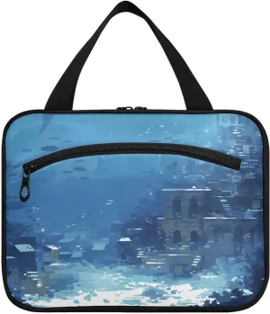An Ocean World Travel Toiletry Bag for Women Large Capacity, Travel Essentials Organizer, Hanging Makeup Case for Accessories, Cosmetics, Toiletries
