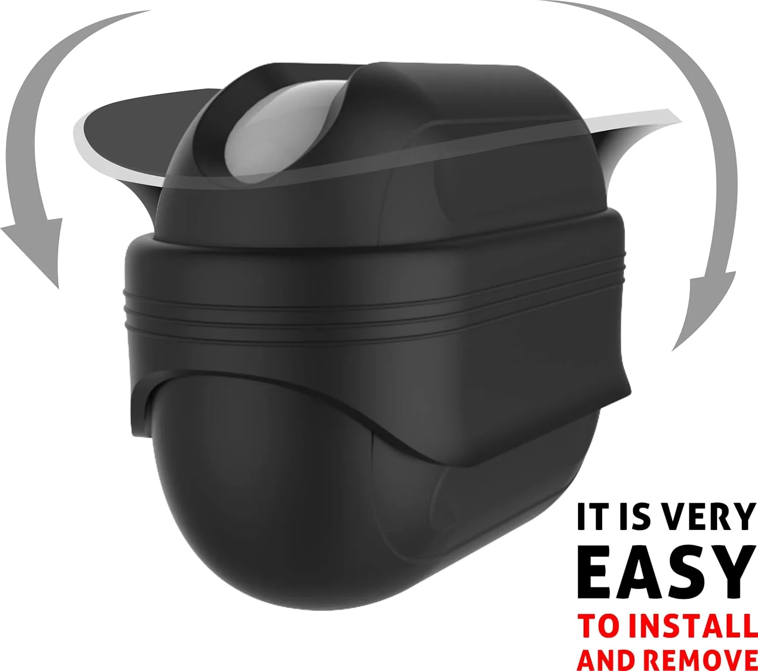 Anti-Lost Case Compatible with Airpods Pro 2,Wireless Charging, LED Visible,Lanyard Included. (Black-red)