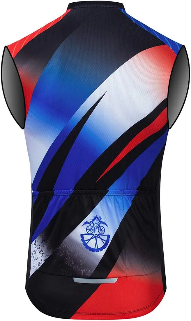 Aogda Sleeveless Cycling Jerseys Men Bike Shirts Biking Vest Clothing Bicycle Tops