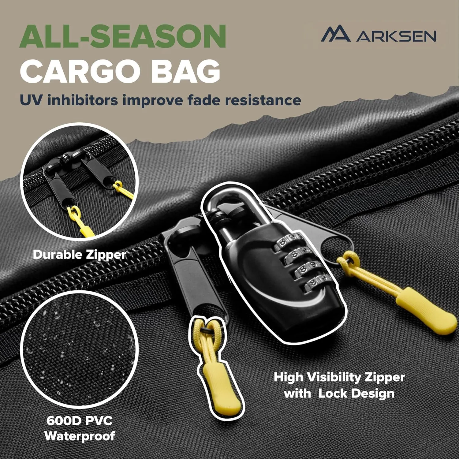 ARKSEN 60 x 23 x 5.5 Inch Hitch Cargo Carrier with Cargo Bag&Net, Hitch Stabilizer, 2 Ratchet Straps, 500 Lbs Capacity 2'' Receiver Tow Hitch Luggage Storage Basket for SUV, Pickup Truck & Car