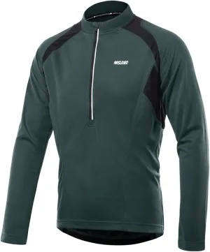 ARSUXEO Men's Half Zipper Cycling Jerseys Long Sleeves Mountain Bike Shirts 6031