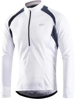 ARSUXEO Men's Half Zipper Cycling Jerseys Long Sleeves Mountain Bike Shirts 6031