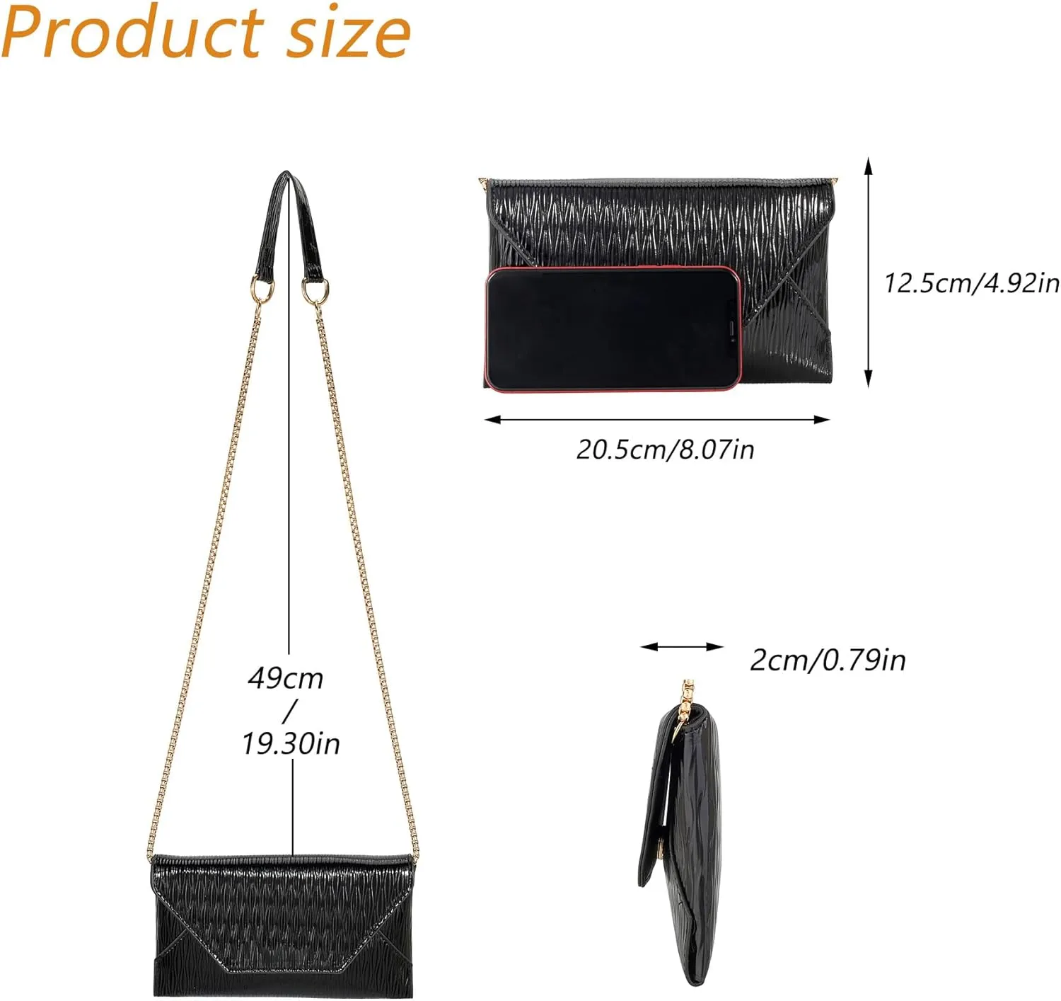 Ayliss Evening Clutch Purses for Women Handbags Formal Wedding Party Cocktail Prom Crossbody Shoulder Envelope Bag Chain