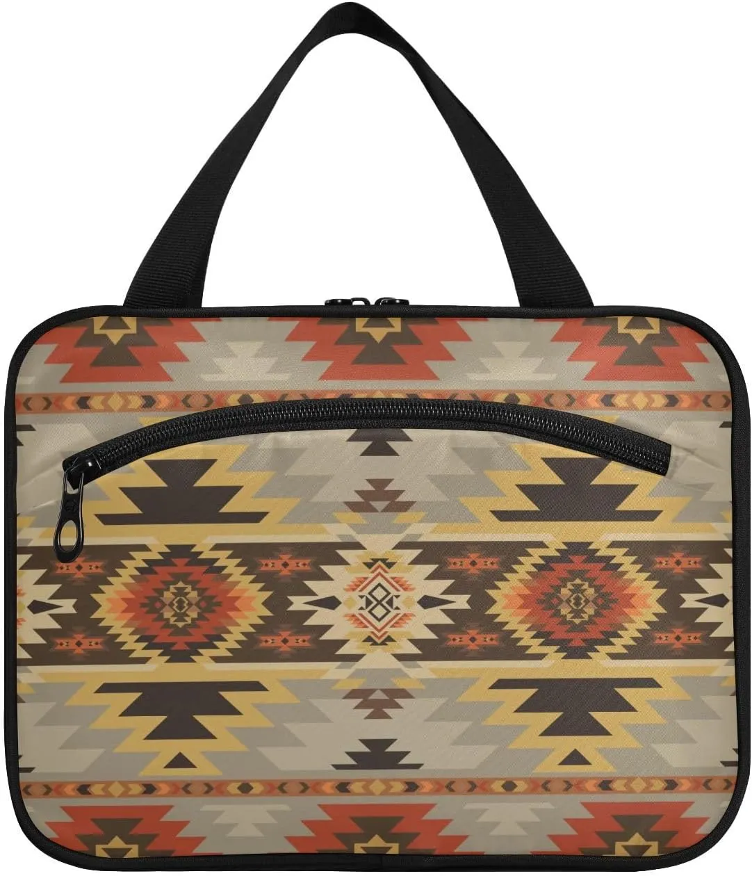 Aztec Navajo Travel Toiletry Bag Hanging Makeup Shower Bag Organizer Multifunction Make Up Cosmetic Bags for Women Men Girls Trip Gym Toiletries Travel Essentials Gifts
