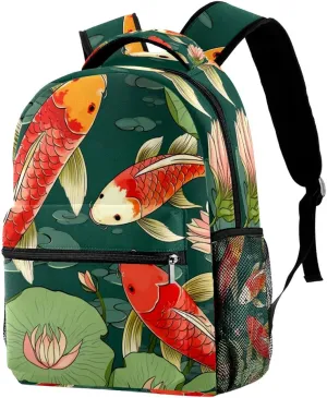 Backpack Travel Bag, Back Pack for Travel, pond fish