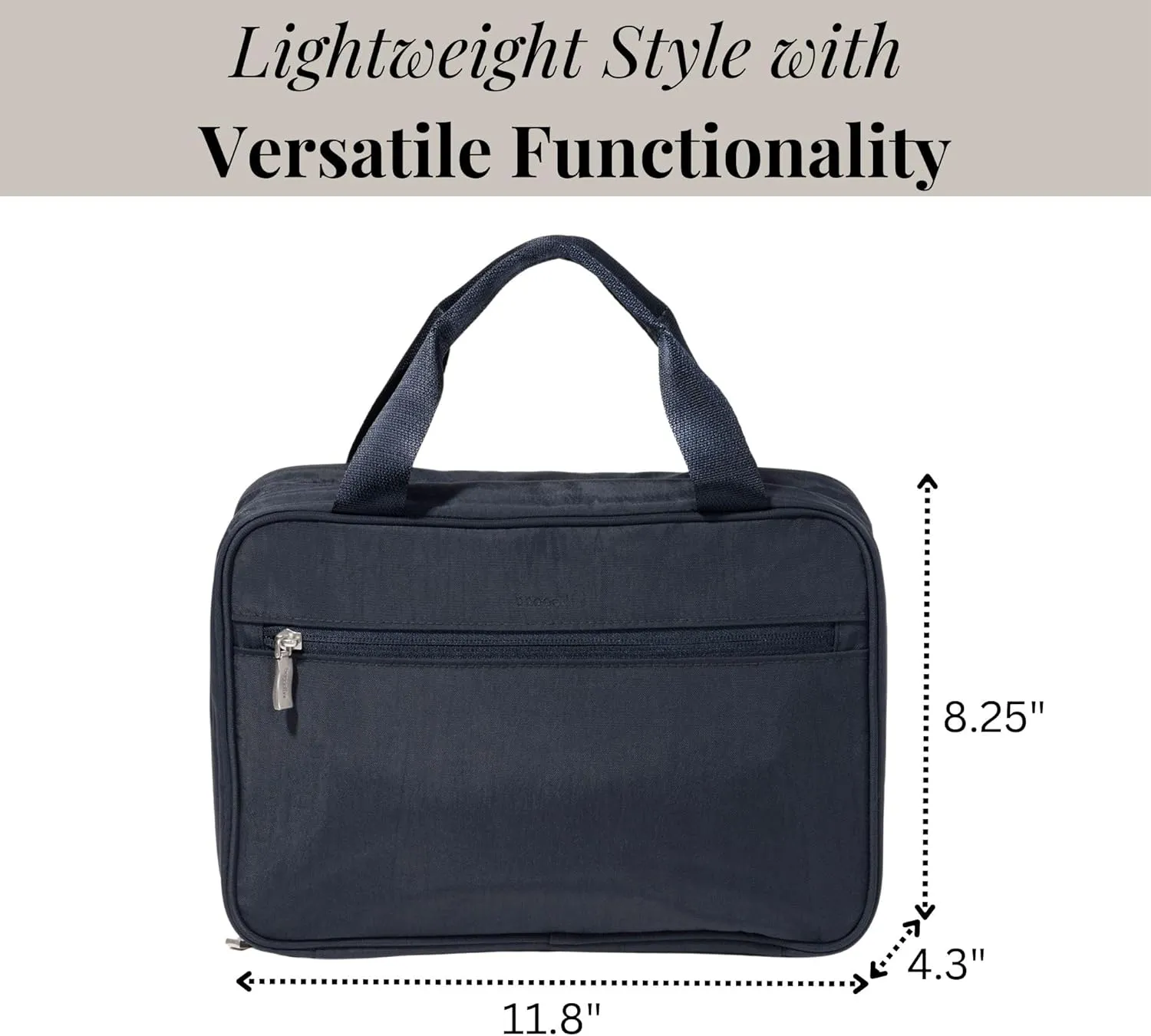Baggallini Unisex's Large Hanging Travel Toiletry Kit-Lightweight 8x11 Inch Makeup Bag Toiltery