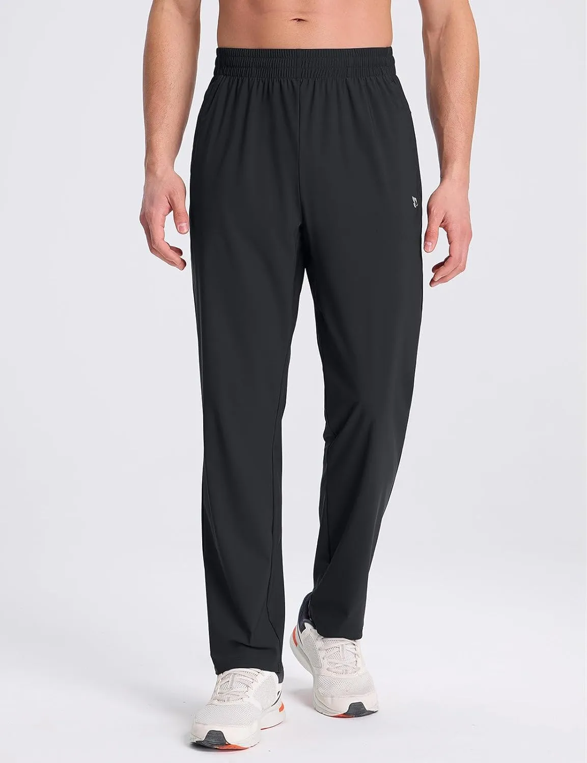 baleaf Men's Athletic Pants with Zipper Pockets Lightweight Quick Dry Tapered Sweatpants for Track, Workout, Jogging, Running