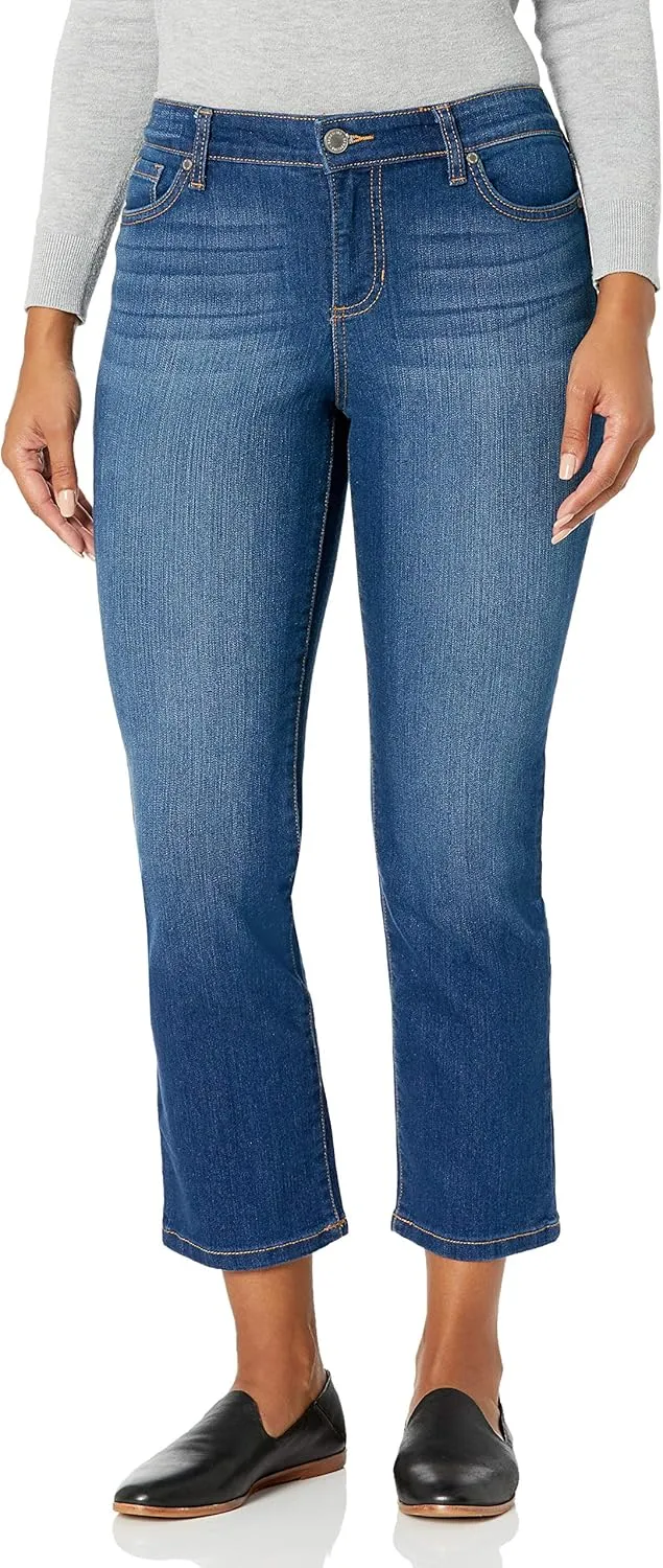 Bandolino Women's Mandie Signature Fit 5 High Rise Jean, Rinse, 6 Petite